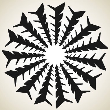 Soyut spiral, girdap, mandala, motif simgesi