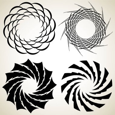Soyut spiral, girdap, mandala, motif simgesi