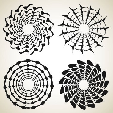 Soyut spiral, girdap, mandala, motif simgesi