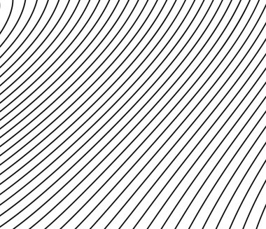 Dalgalı, dalgalı paralel çizgiler. Değişken, kıvrımlı çizgili arkaplan, desen ve doku - stok vektör illüstrasyonu, klip- sanat grafikleri