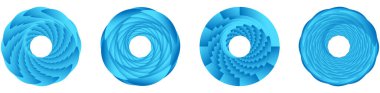 Soyut geometrik çember, halka tasarım elemanı. Dairesel, konsantre daire. Girdap, girdap, sarmal ve girdap şekli, simge, sembol - stok vektör illüstrasyonu, klip- sanat grafikleri