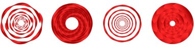 Soyut geometrik çember, halka tasarım elemanı. Dairesel, konsantre daire. Girdap, girdap, sarmal ve girdap şekli, simge, sembol - stok vektör illüstrasyonu, klip- sanat grafikleri