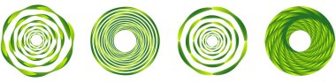 Soyut geometrik çember, halka tasarım elemanı. Dairesel, konsantre daire. Girdap, girdap, sarmal ve girdap şekli, simge, sembol - stok vektör illüstrasyonu, klip- sanat grafikleri