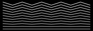 Dalgalı, dalgalı, zigzag çapraz çizgisi, çizgi ögesi (geniş) - stok vektör çizimi, klip- sanat grafikleri