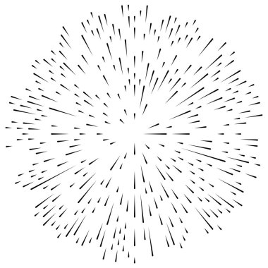 Radikal, dairesel, eşmerkezli çizgiler vektör elementi