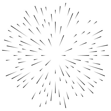 Radikal, dairesel, eşmerkezli çizgiler vektör elementi