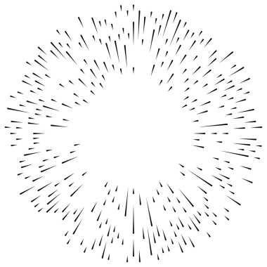 Radikal, dairesel, eşmerkezli çizgiler vektör elementi