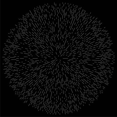 Radial, radiating circular, concentric lines vector element clipart