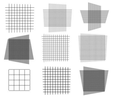 Düzensiz, rastgele kesişen çizgiler soyut ızgara, ızgara ve sarmal desen, doku. Geometrik vektör çizimleri - stok vektör çizimi, klip- sanat grafikleri