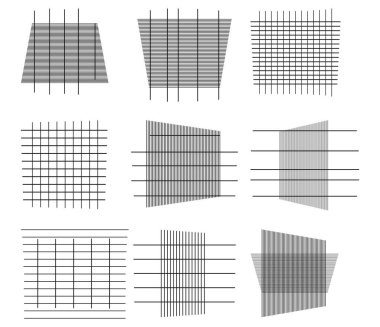 Düzensiz, rastgele kesişen çizgiler soyut ızgara, ızgara ve sarmal desen, doku. Geometrik vektör çizimleri - stok vektör çizimi, klip- sanat grafikleri