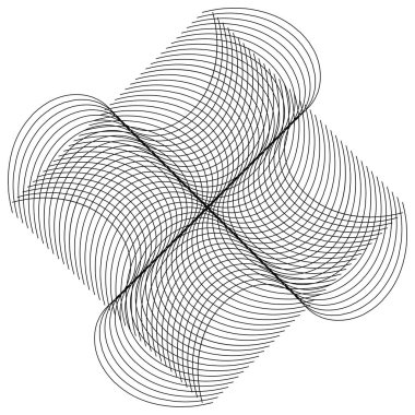 Kesişen çizgileri ve çizgileri olan geometrik dokuma ögesi. Soyut kafes, ızgara, kafes ve pleksus çizimi