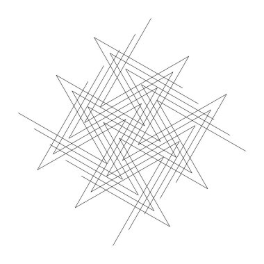 Kesişen çizgileri ve çizgileri olan geometrik dokuma ögesi. Soyut kafes, ızgara, kafes ve pleksus çizimi