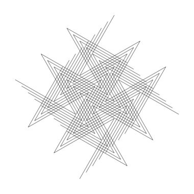 Kesişen çizgileri ve çizgileri olan geometrik dokuma ögesi. Soyut kafes, ızgara, kafes ve pleksus çizimi