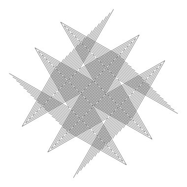 Kesişen çizgileri ve çizgileri olan geometrik dokuma ögesi. Soyut kafes, ızgara, kafes ve pleksus çizimi