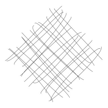 Kesişen çizgileri ve çizgileri olan geometrik dokuma ögesi. Soyut kafes, ızgara, kafes ve pleksus çizimi