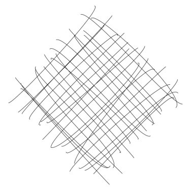 Kesişen çizgileri ve çizgileri olan geometrik dokuma ögesi. Soyut kafes, ızgara, kafes ve pleksus çizimi
