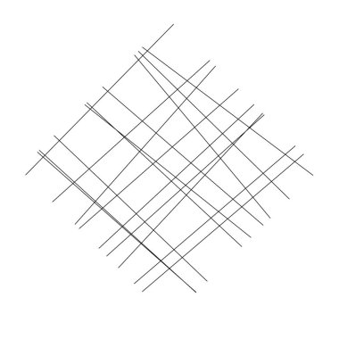 Kesişen çizgileri ve çizgileri olan geometrik dokuma ögesi. Soyut kafes, ızgara, kafes ve pleksus çizimi