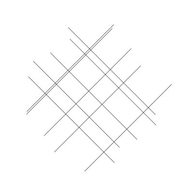 Kesişen çizgileri ve çizgileri olan geometrik dokuma ögesi. Soyut kafes, ızgara, kafes ve pleksus çizimi