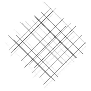 Kesişen çizgileri ve çizgileri olan geometrik dokuma ögesi. Soyut kafes, ızgara, kafes ve pleksus çizimi