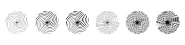 Spiral, girdap, girdap ve girdap soyut vektör tasarım elementi - stok vektör illüstrasyonu, klip- sanat grafikleri
