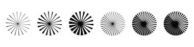 Radyal, yayılan çizgiler, çizgili tasarım ögesi - stok vektör illüstrasyonu, klip sanatları grafikleri