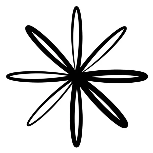 Органические Формы Цветок Лепесток Иконка Растения Символ — стоковый вектор