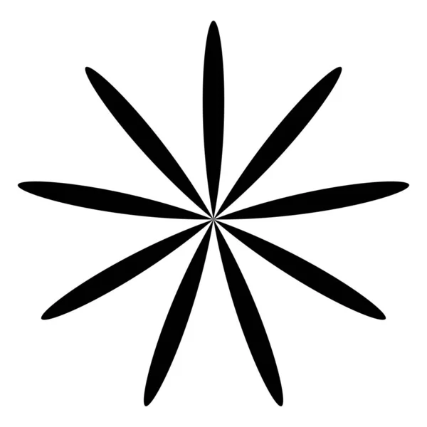 Органические Формы Цветок Лепесток Иконка Растения Символ — стоковый вектор