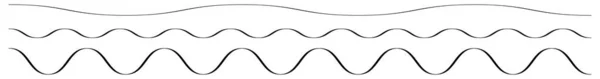 Líneas Onduladas Onduladas Onduladas Conjunto Elementos Divisores Línea Ondulados Curvos — Archivo Imágenes Vectoriales
