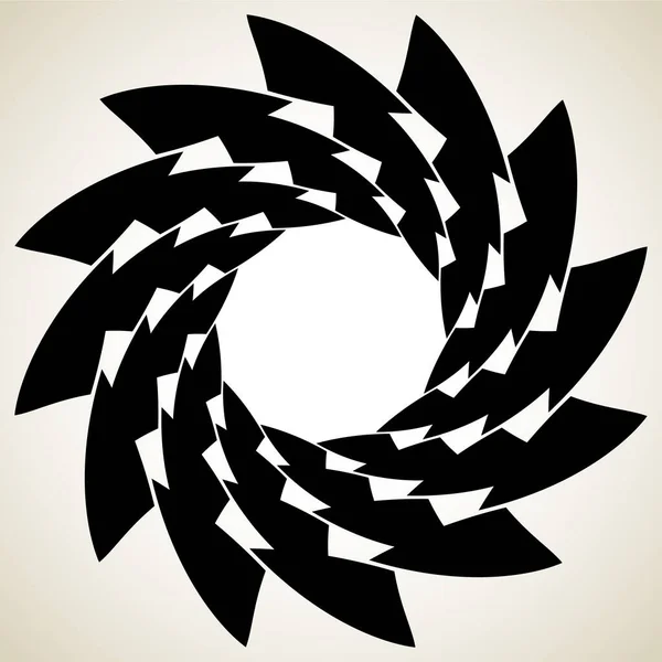Абстрактная Спираль Соль Таль Икона Мотива — стоковый вектор