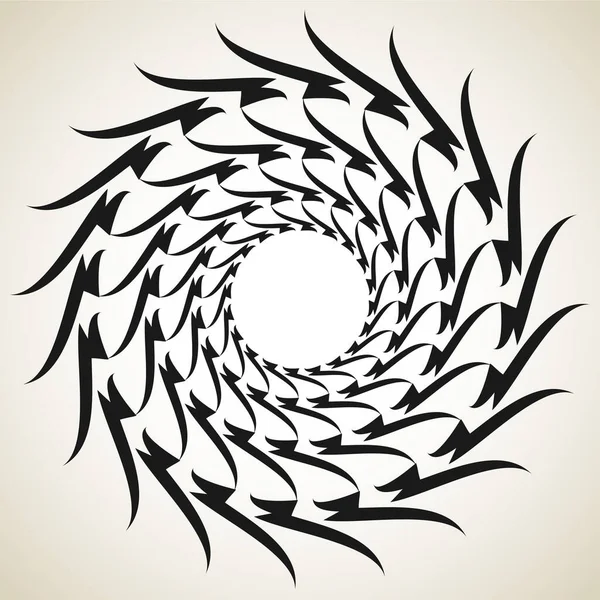 Abstract Spiral Swirl Twirl Mandala Motif Icon — Stock Vector