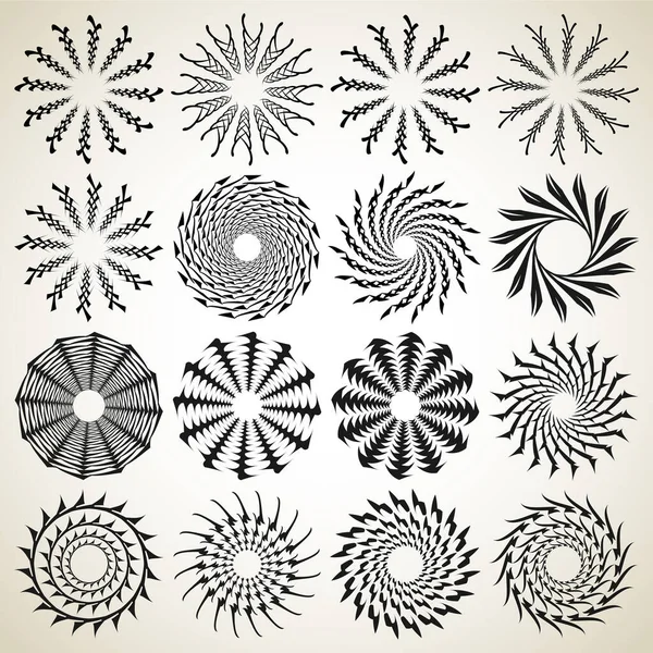 Абстрактная Спираль Соль Таль Икона Мотива — стоковый вектор