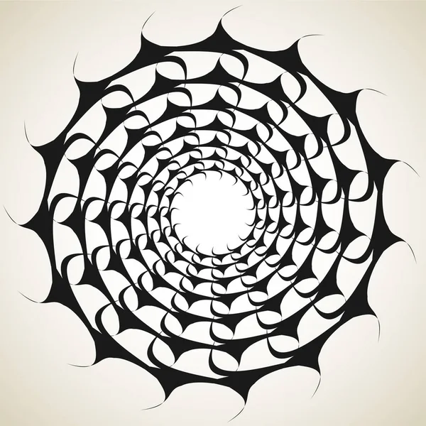 Abstract Spiral Swirl Twirl Mandala Motif Icon — Stock Vector