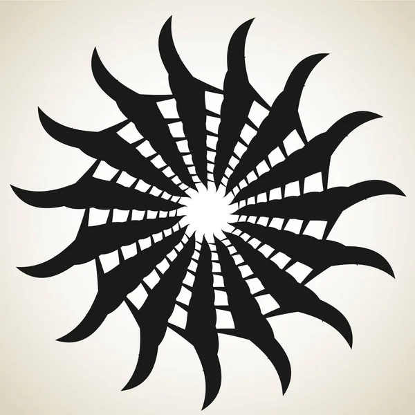 Abstrakte Spirale Wirbel Wirbelmandala Motivsymbol — Stockvektor