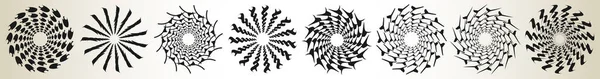 Abstrakte Spirale Wirbel Wirbelmandala Motivsymbol Aktienvektorillustration Clip Art Grafiken — Stockvektor
