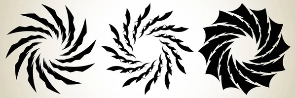Espiral Abstracta Remolino Mandala Giratoria Icono Motivo Ilustración Vector Stock — Vector de stock