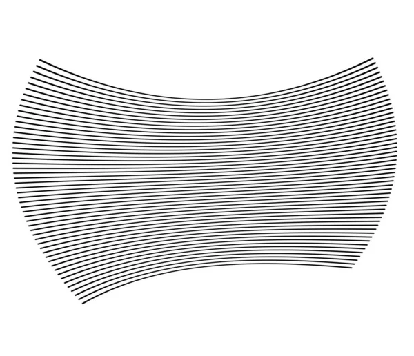 波涛汹涌 挥动着弯曲的平行线条 平直的 平整的条纹 鱼群矢量图解 剪贴画 — 图库矢量图片
