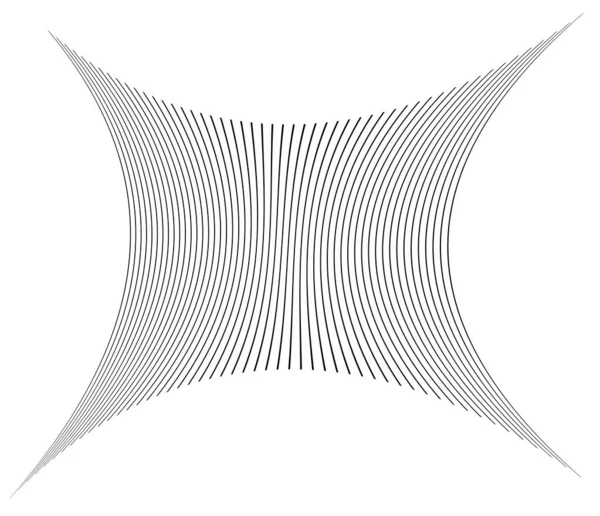 Vågiga Svängiga Parallella Linjer Undulate Bläckfiskränder Stock Vektor Illustration Clip — Stock vektor