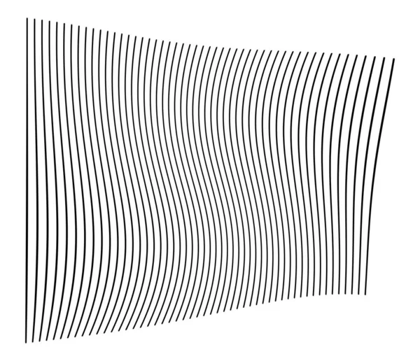 曲線の平行線を振って ストライプ ストックベクトルイラスト クリップアートグラフィック — ストックベクタ