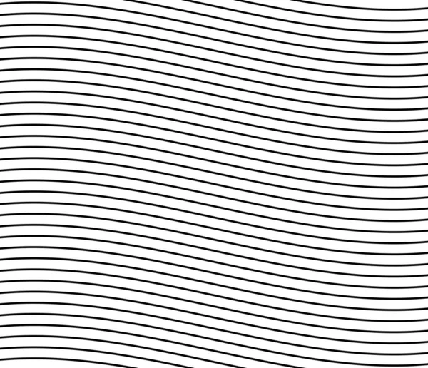 Gelombang Melambaikan Kurva Sejajar Garis Undulate Squiggle Stripes Background Pattern - Stok Vektor