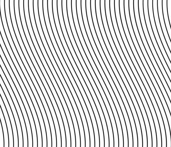 Ondulado Ondeando Curvas Líneas Paralelas Undulate Squiggle Stripes Background Pattern — Vector de stock