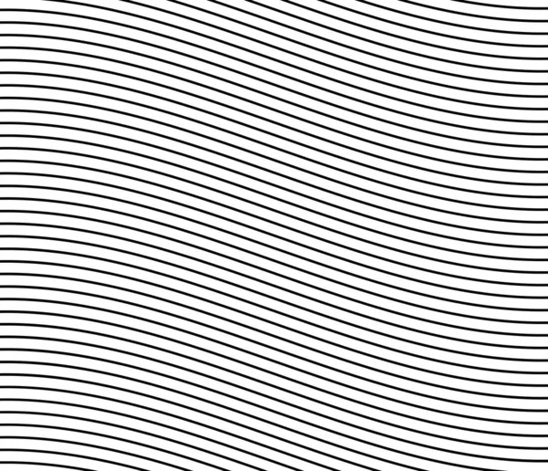 Ondulado Ondeando Curvas Líneas Paralelas Undulate Squiggle Stripes Background Pattern — Vector de stock