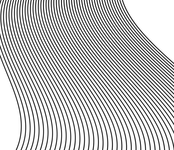 Wavy, waving curvy parallel lines. Undulate, squiggle stripes background, pattern and texture - stock vector illustration, clip-art graphics