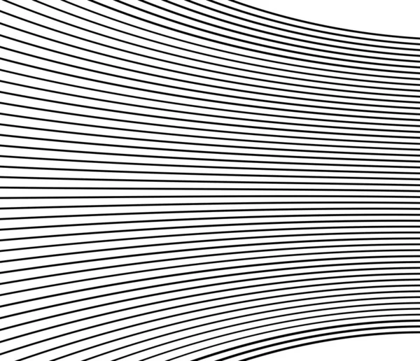 Ondeggianti Ondulate Linee Parallele Sinuose Undulate Squiggle Strisce Sfondo Modello — Vettoriale Stock