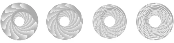 기하학적 디자인 요소를 추상화하 동심원을 그리고 Swirl Twirl 스파이럴 소용돌이 — 스톡 벡터