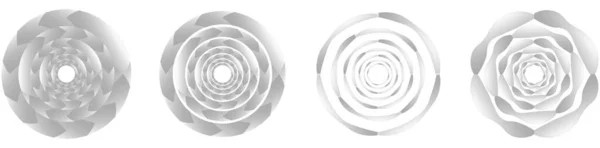 Abstrakter Geometrischer Kreis Ring Gestaltungselement Kreisförmig Konzentrisch Wirbel Wirbel Spiral — Stockvektor