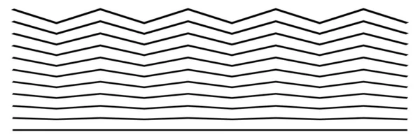 Wellenförmige Winkende Zickzackige Kreuz Und Quer Verlaufende Linie Streifenelement Breit — Stockvektor
