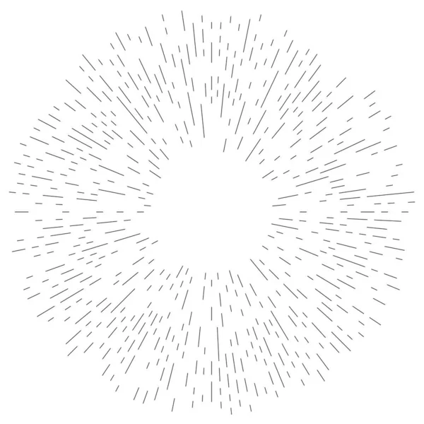 Elemento Vettoriale Linee Circolari Radianti Concentriche — Vettoriale Stock