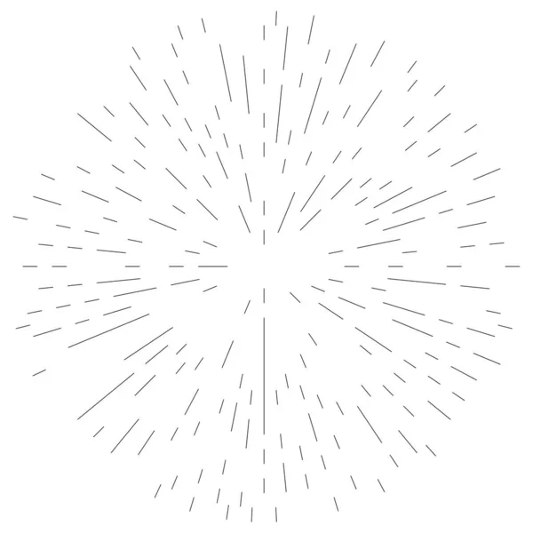 Elemento Vectorial Líneas Radiales Circulares Concéntricas — Archivo Imágenes Vectoriales