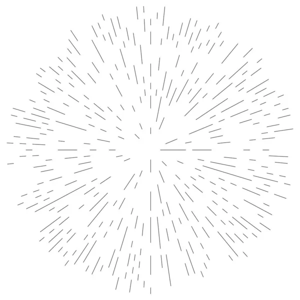 Radiales Strahlendes Kreisförmiges Konzentrisches Linienvektorelement — Stockvektor