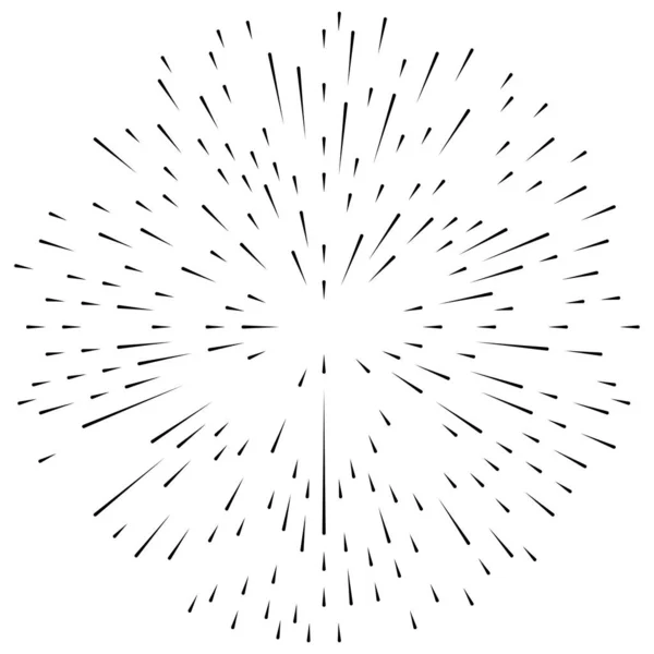 辐射状圆形 同心线矢量元 — 图库矢量图片